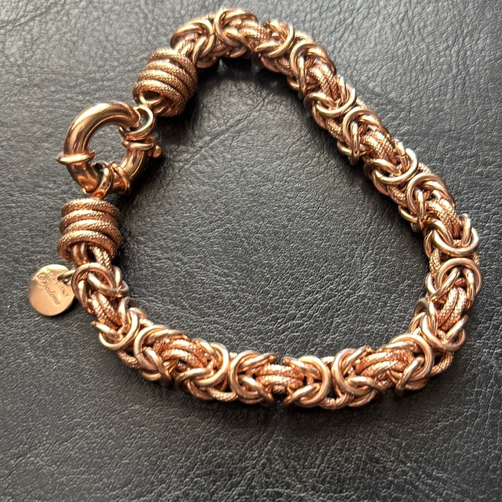 Gorgeous Dyadema bronze Byzantine 8” bracelet
